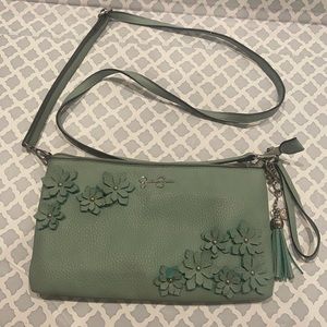 Jessica  Simpson Embossed  Clutch Shoulder Bag Cross Bag Handbag Purse Wristlet